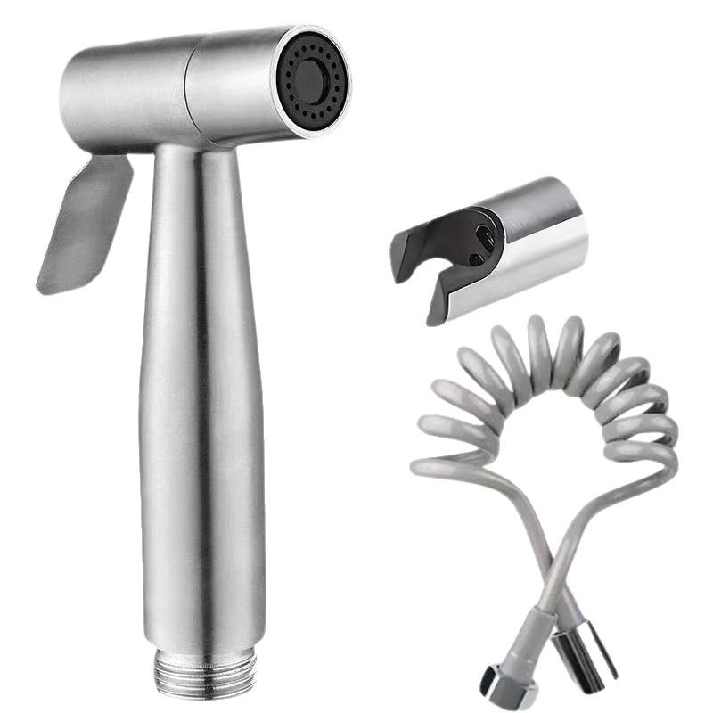 304 stainless steel pressurized toilet spray gun, faucet flushing device, household bathroom companion, women's washer, water spray gun Item Picture