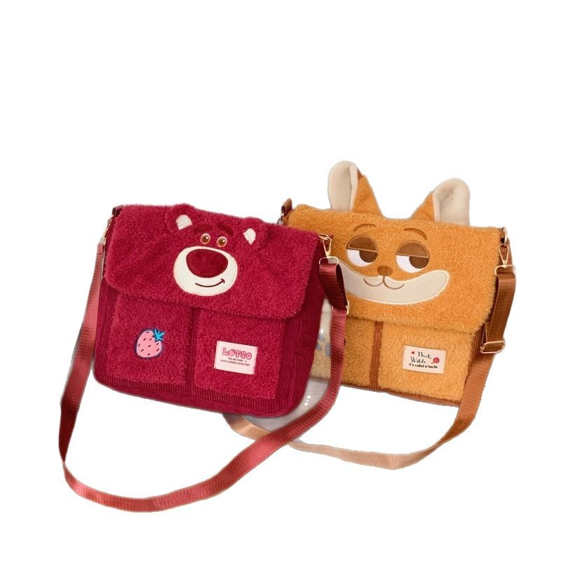 A versatile handbag for cross-border trade, a commuting, class and tutorial bag, a plush single-shoulder crossbody bag, and a large-capacity backpack Item Picture