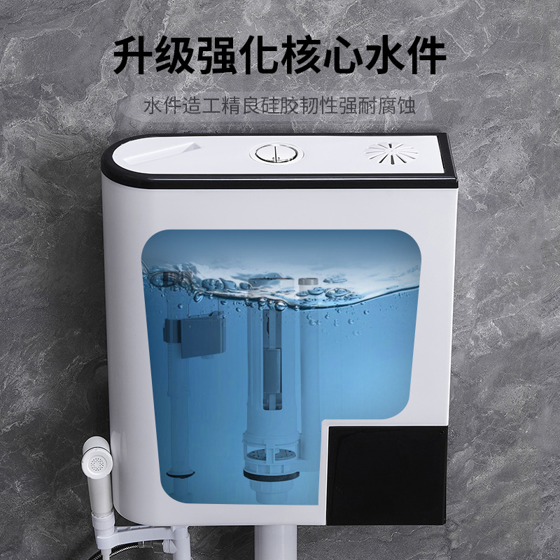 Household bathroom squat toilet water pump, energy-saving toilet water tank, large flushing force, thickened wall-mounted squat toilet water tank Specification drawing