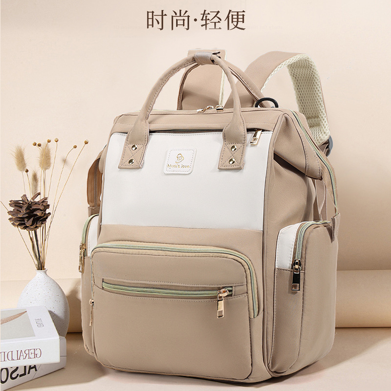 New baby and mother bags: large-capacity storage, mommy bag, portable double-shoulder hand-held mommy bag, multi-functional baby bottle and maternity bag full figure