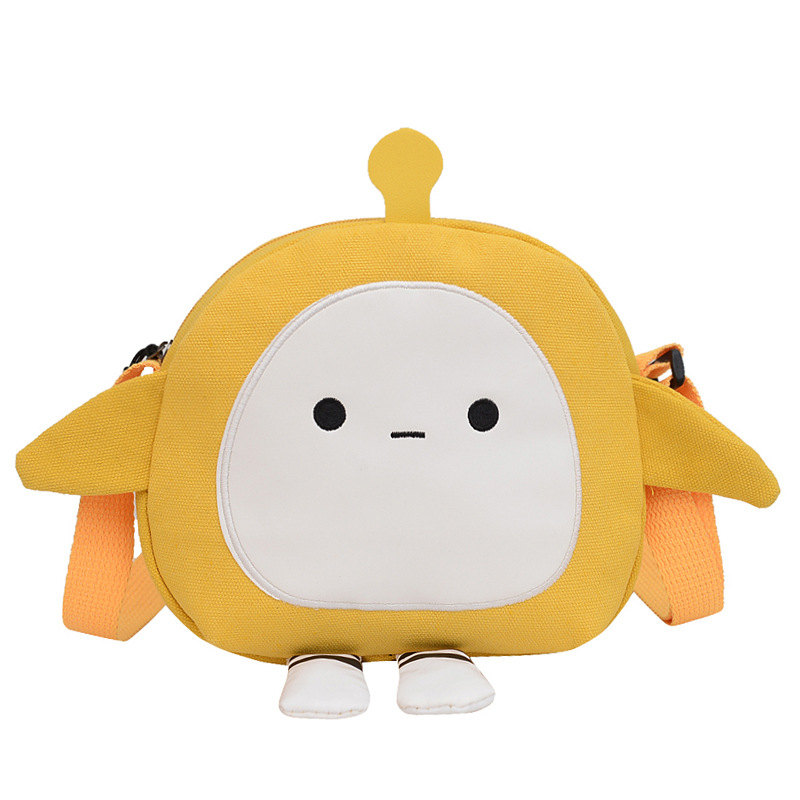 Spring new cute egg doll party bag, cartoon large-capacity canvas crossbody bag, trendy and stylish girls' single-shoulder bag Item Picture
