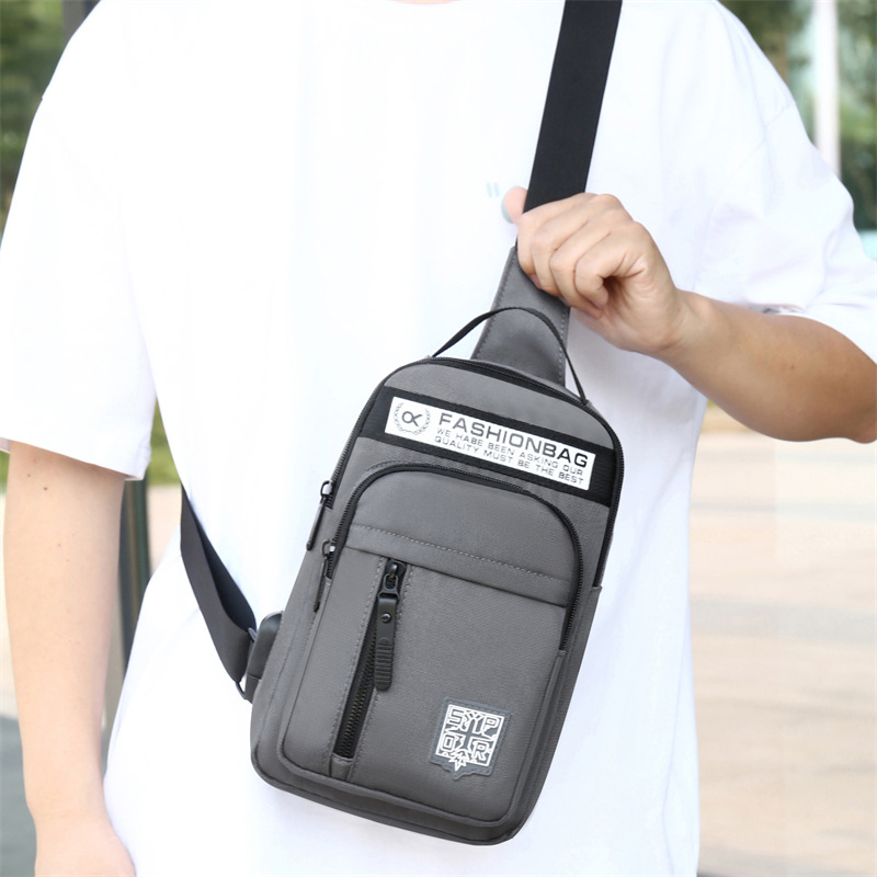 A new trend of men's Korean-style casual business single-shoulder crossbody bag and multi-functional outdoor sports backpack for cross-border foreign trade Specification drawing