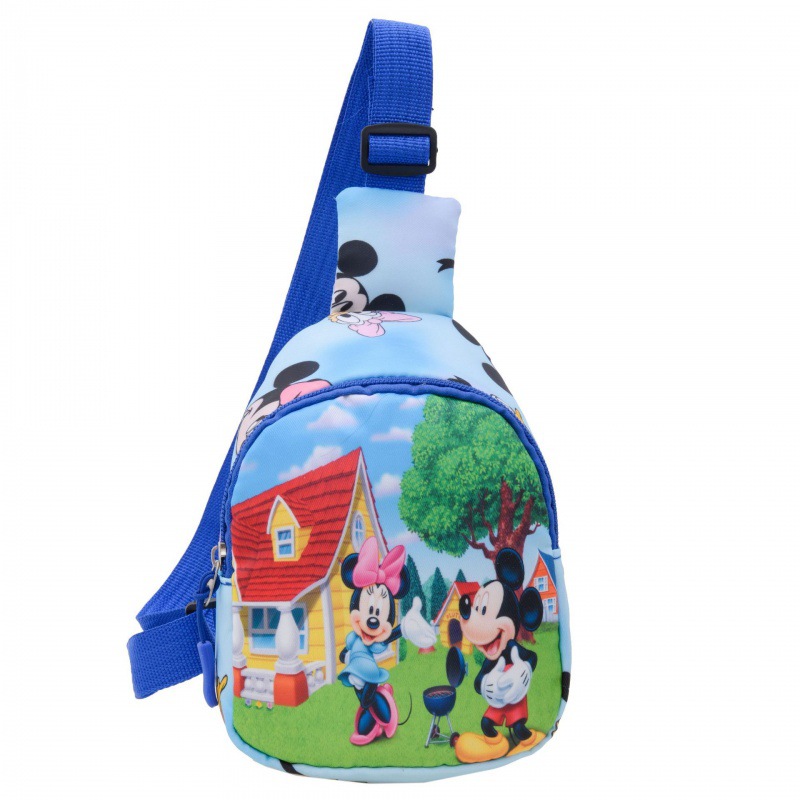 The 2024 new cartoon children's chest bag is a trendy and cool light bag for boys and girls, a simple and casual single-shoulder crossbody bag Item Picture