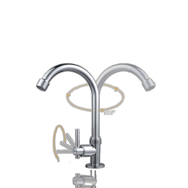 304 stainless steel kitchen single cooling faucet rotating sink sink quick-opening all-copper vertical manufacturer, starting from one piece Item Picture