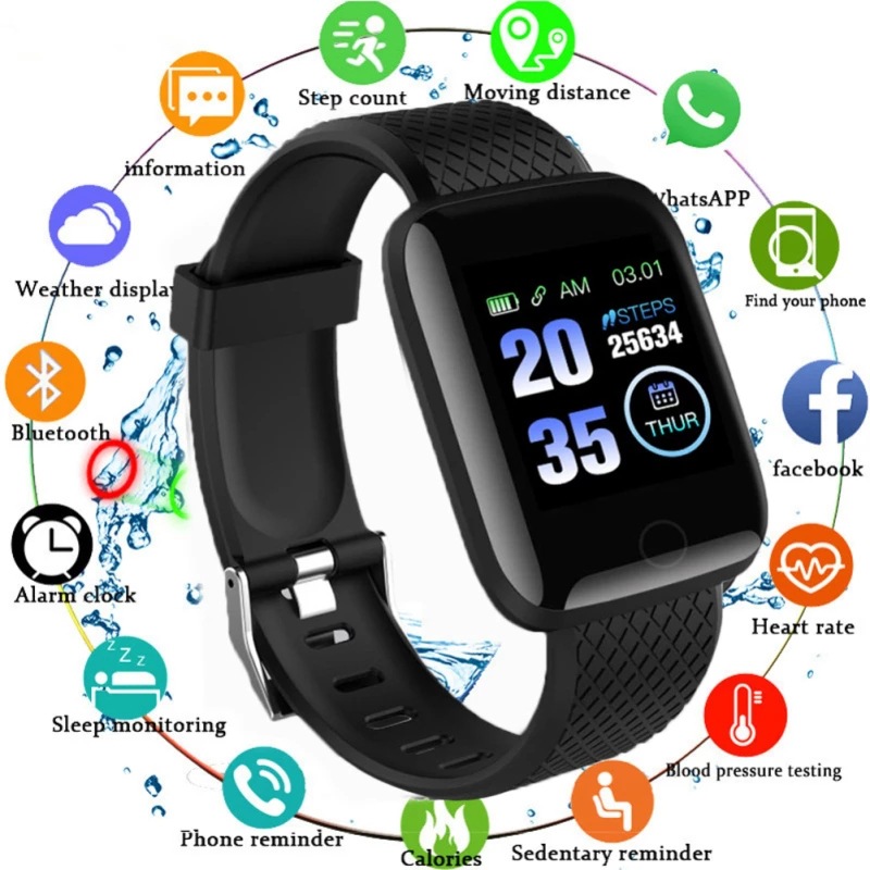 116plus Smart Bracelet Message Reminder Color Screen Sports D18S D20 Y68 Smart Bracelet one-piece consignment full figure