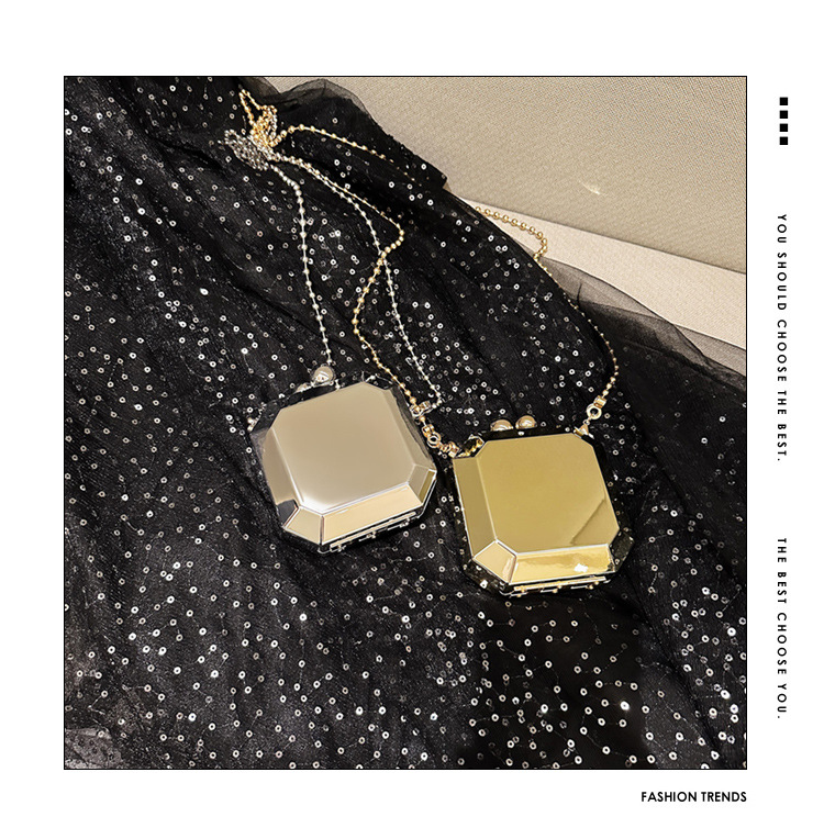 2025 New style of European and American cross-border fashion and personalized design acrylic bag box, shiny and popular chain crossbody bag details Picture