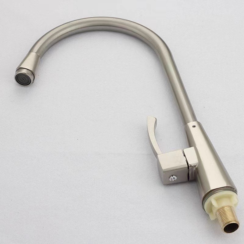 Export 304 stainless steel surface, brass valve core, single cooling faucet, washbasin, countertop basin, kitchen sink faucet full figure