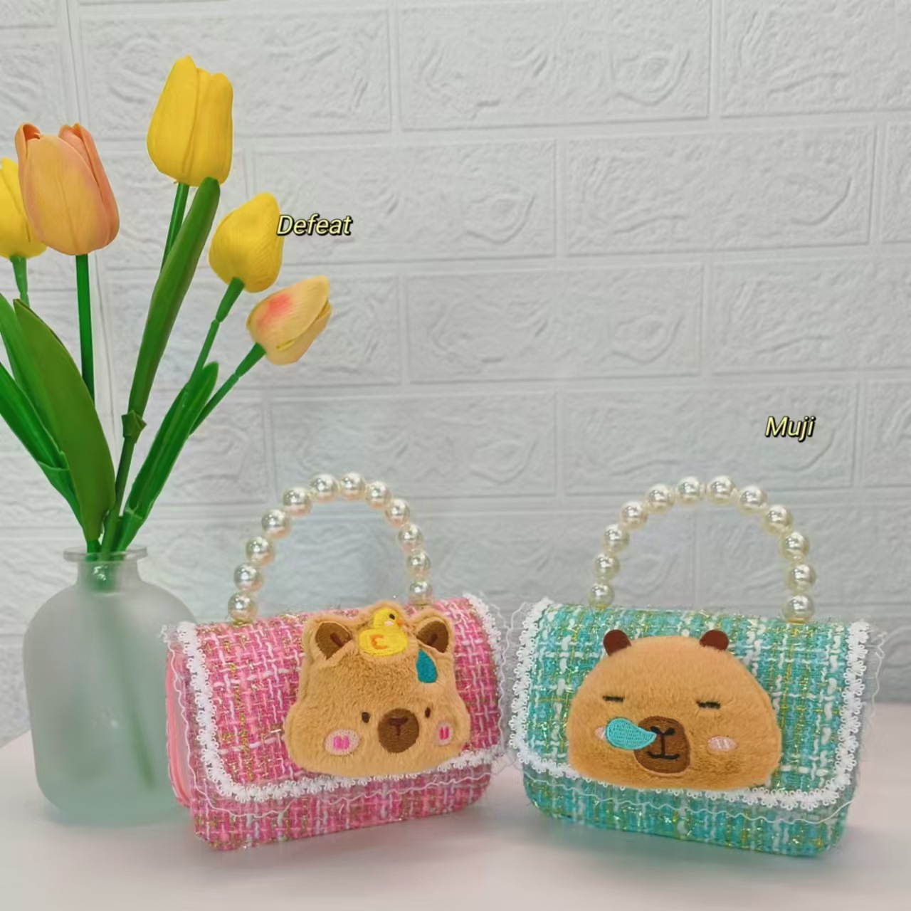 Kapibala plush toys, children's bags, pearl handbags, little girl princess bags, chain bags, crossbody bags and accessories Application Scenario