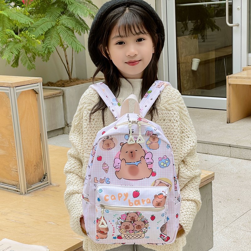 New children's backpacks are casual and versatile, outdoor travel backpacks, cute cartoon schoolbags for kindergarten kids, and cross-border travel bags Specification drawing