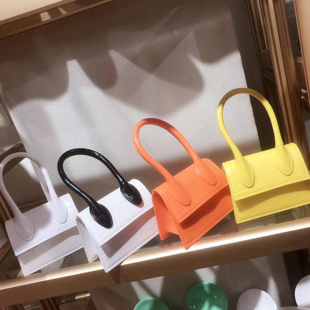 2025 New Spring/Summer cross-border wholesale mini jelly bag, color-blocking crossbody bag, simple multi-color ins hand-held small bag Specification drawing