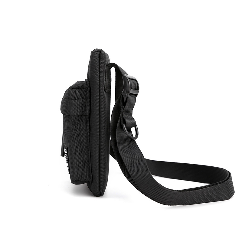 wepower's new men's trendy crossbody bag, simple and ultra-thin single-shoulder bag, outdoor sports small crossbody bag, and mobile phone case Specification drawing