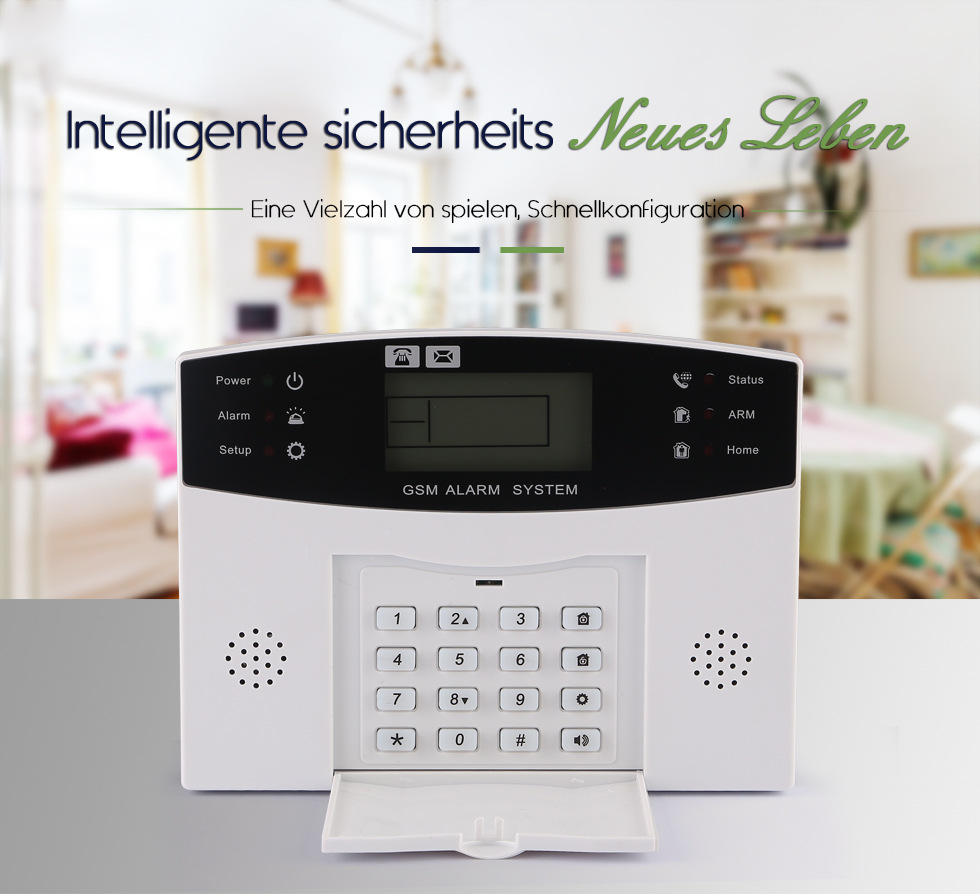 gsm home anti-theft alarm APP mobile phone control alarm PIR door and window, home shop, supermarket alarm system Specification drawing