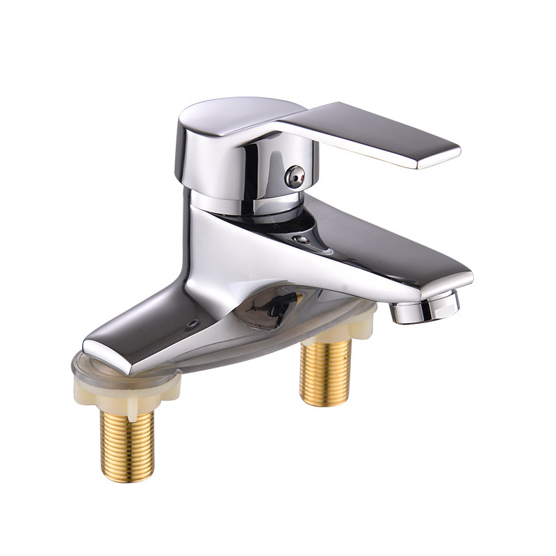 Shendas double-hole washbasin, hot and cold water faucet, old-fashioned three-hole bathroom sink, washbasin, countertop, mixing valve switch Item Picture