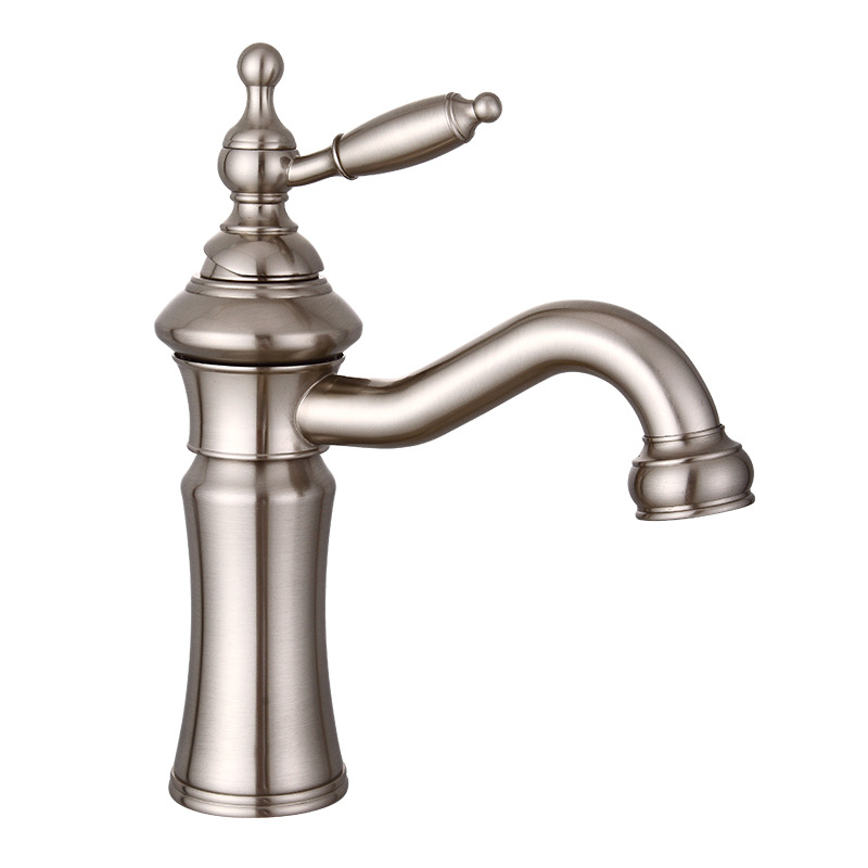 Cross-border all-copper black ancient pagoda faucet, countertop basin, washbasin, bathroom cabinet, bathroom cold and hot water faucet Item Picture