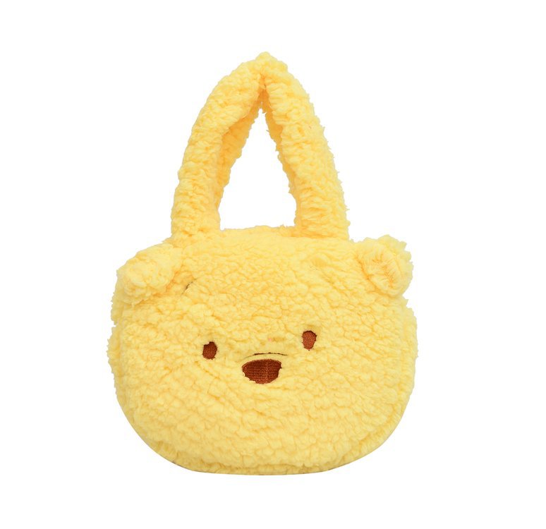 2022 New Cute Children's plush bag, Korean version large capacity bear handbag, Cartoon Ugly and cute lamb plush bag Application Scenario