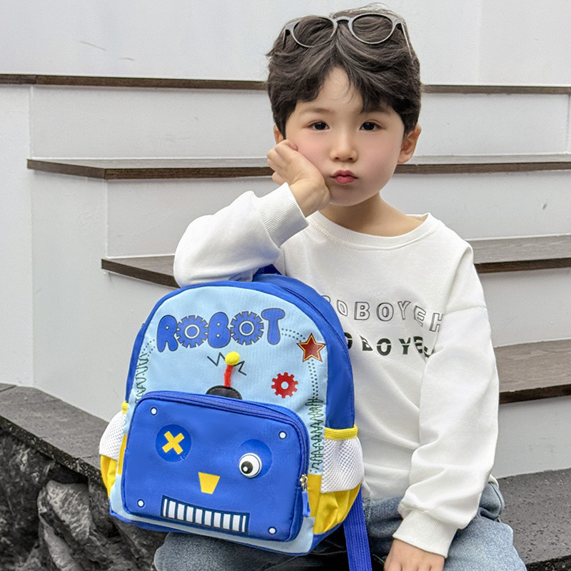 New Spring 2025 niche schoolbag, simple, individual, trendy and casual backpack for kindergartens, children's cartoon backpack Specification drawing