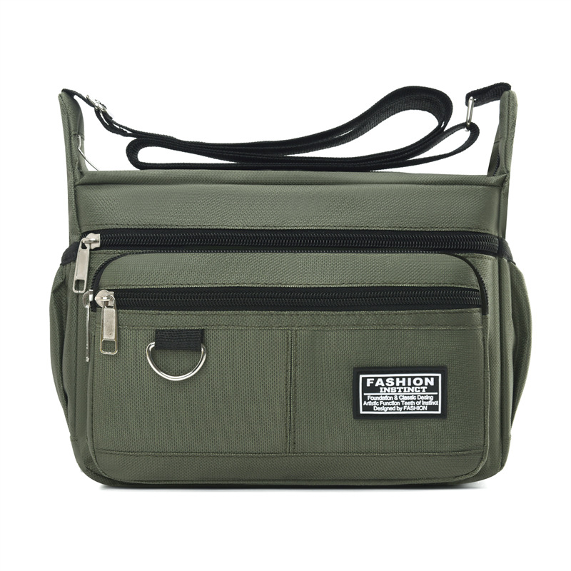 Men's crossbody bag, large-capacity commuting single-shoulder bag, durable, waterproof, casual, fashionable and trendy, multi-layered men's bag Item Picture