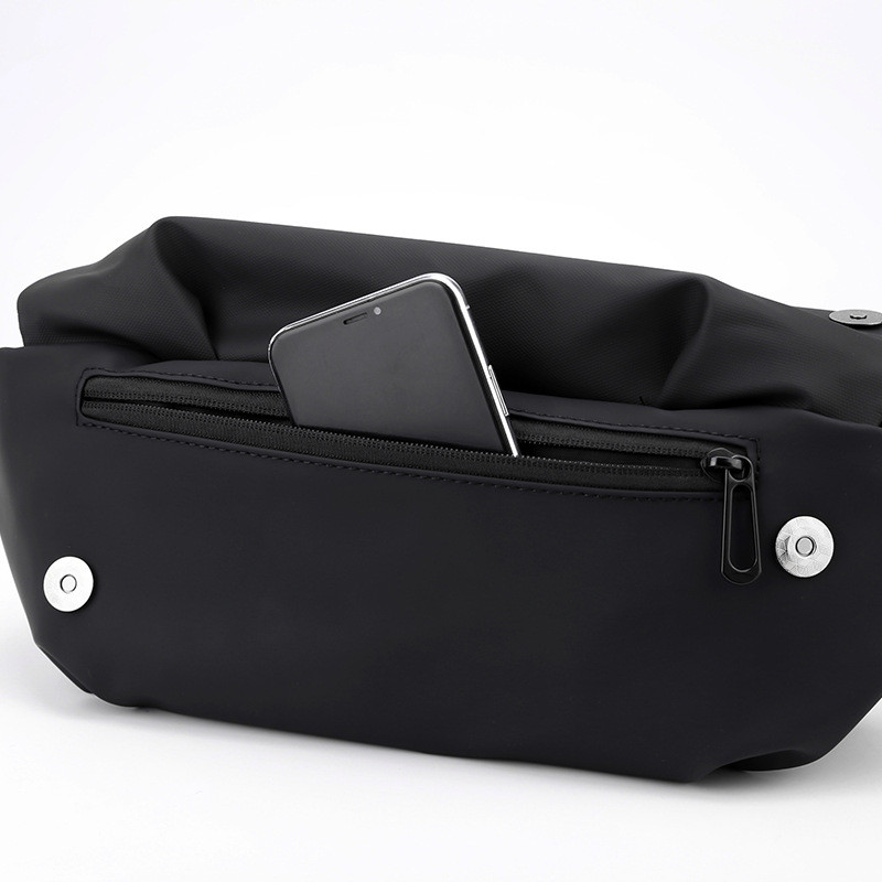 Factory direct sales of new trendy men's chest bags, Korean water-resistant crossbody bags, fashionable business men's bags, cross-border exclusive supply Specification drawing