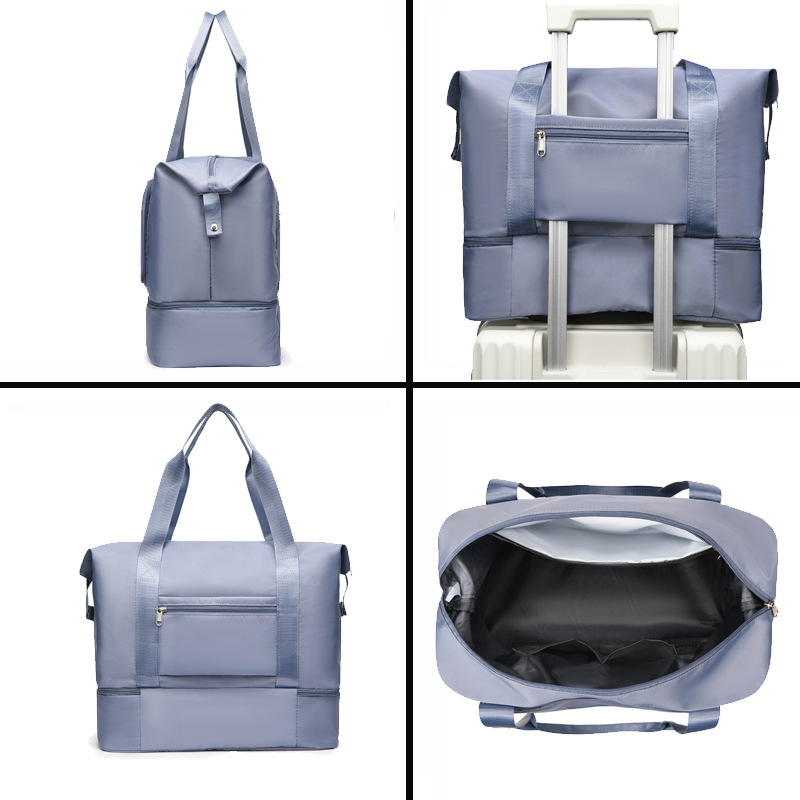 Factory direct sale Korean version large-capacity expandable luggage bag, travel bag, portable yoga and fitness bag for women to go out Specification drawing
