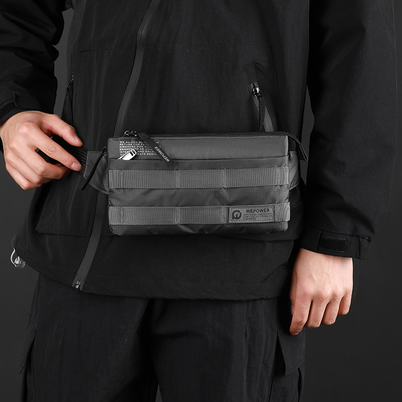 WEPOWER's new outdoor commuting small crossbody bag is a lightweight, wearable waist bag that is trendy, fashionable and water-resistant Specification drawing