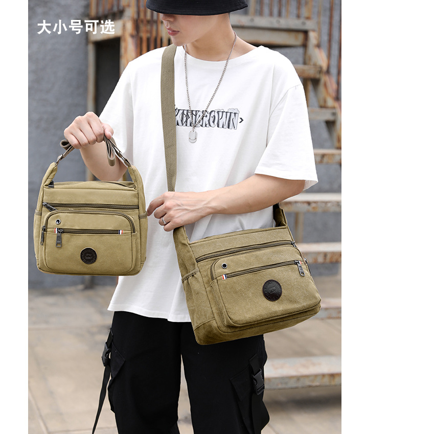 Wholesale of 2022 new men's canvas crossbody bags, large-capacity construction site work single-shoulder bags, and British-style document bags Application Scenario