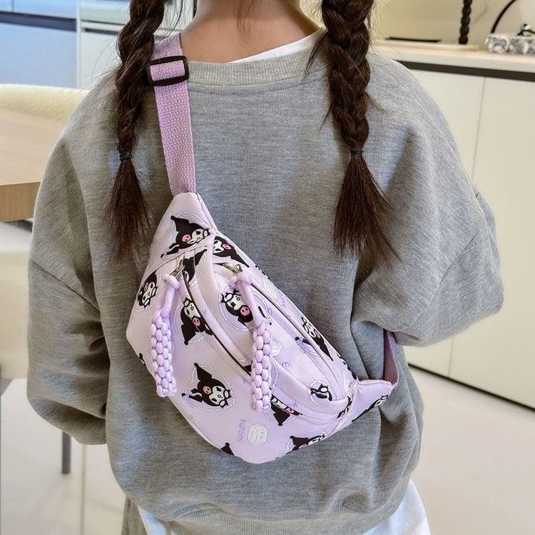 New cartoon children's chest bag, cute kindergarten schoolbag, fashionable children's crossbody waist bag, snack toy single-shoulder bag details Picture