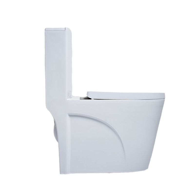 Household silent bathroom flush toilet, large-diameter super cool siphonic anti-odor and anti-splash ordinary ceramic toilet Item Picture