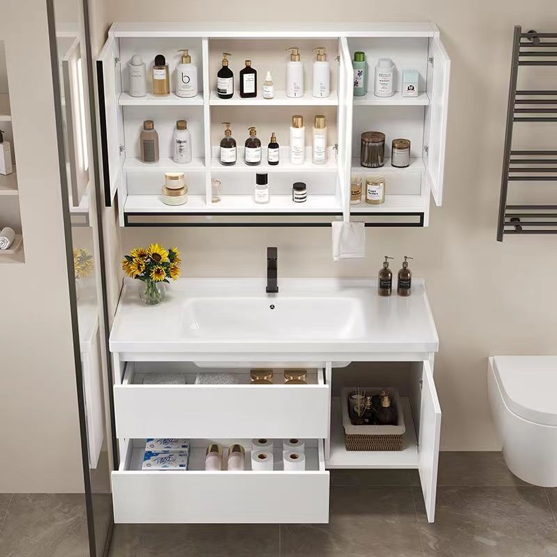 Bathroom cabinet, ceramic integrated basin, washbasin, countertop integrated washbasin, washbasin cabinet combination ceramic integrated basin Specification drawing