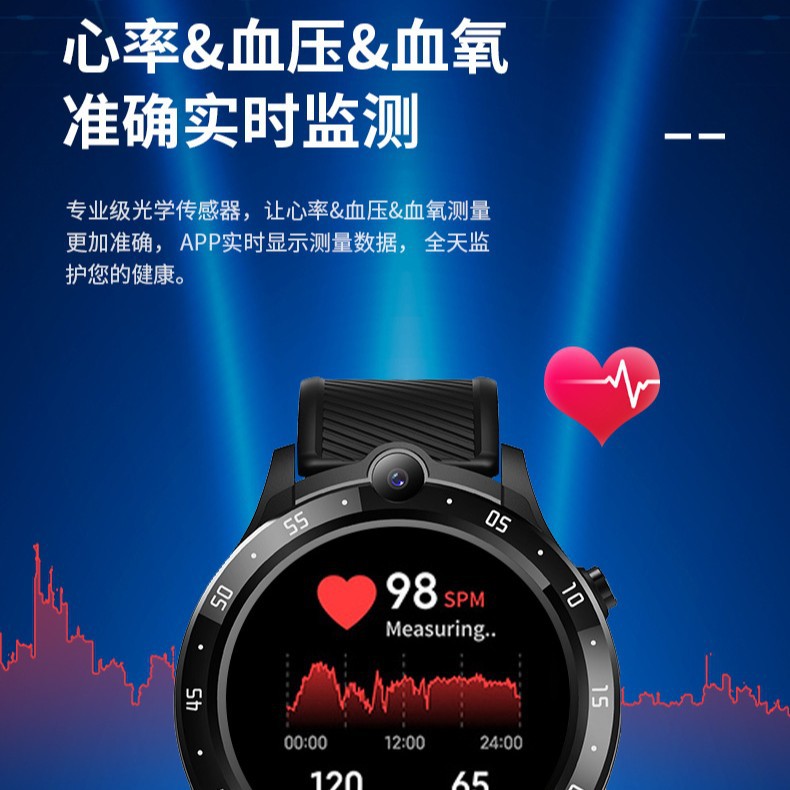 5G elderly safety watch: Automatic emergency call when falling, one-click active emergency call, GPS positioning, full-network video call Specification drawing