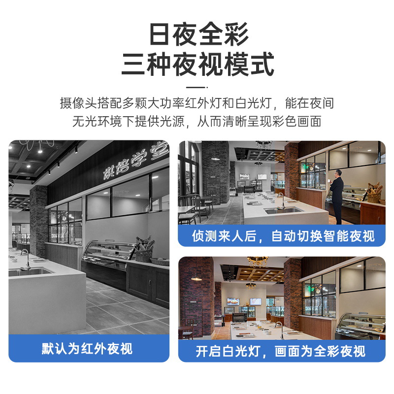 Dome camera wireless mobile phone remote monitor home outdoor high-definition night vision 360-degree unobstructed photography details Picture