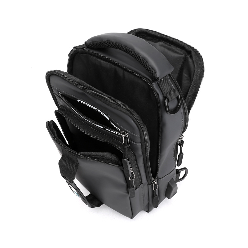Cross-border exclusive supply manufacturer's batch of new men's chest bags with charging usb interface, multi-functional single shoulder bags and double shoulder bags Item Picture
