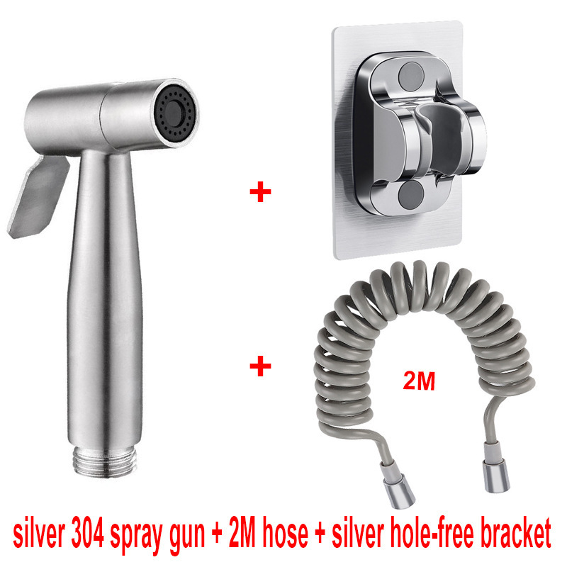 304 Toilet spray gun, Toilet Companion set, Faucet Flusher, Nozzle, toilet and bathroom water gun, high pressure boost Application Scenario