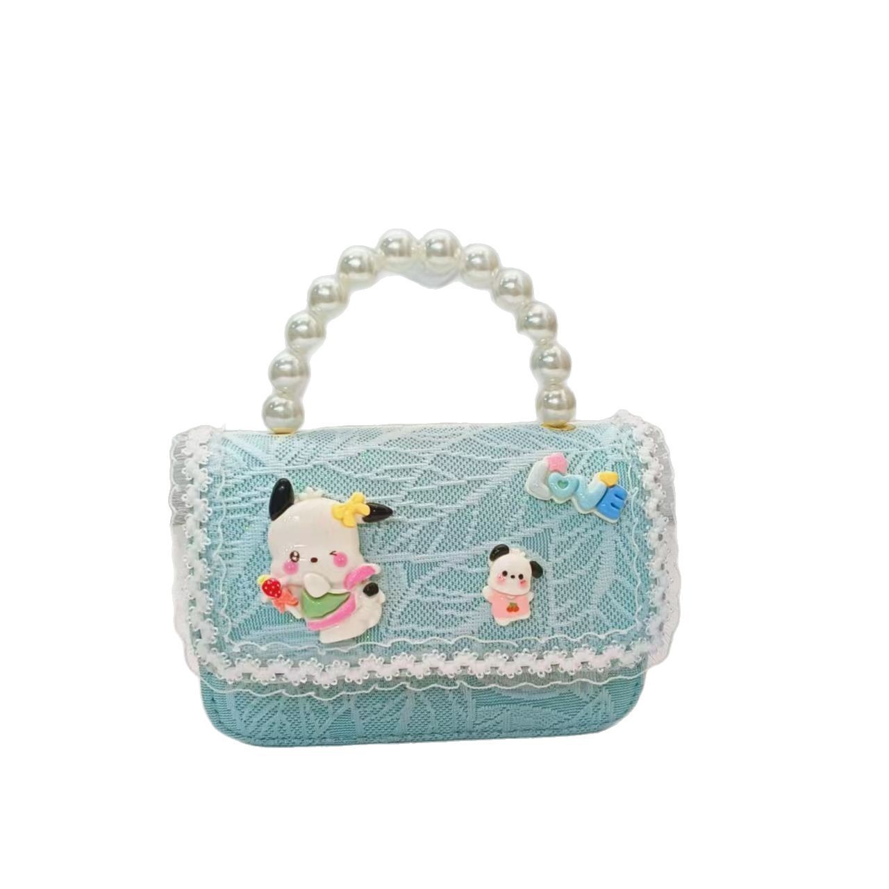 Pearl handbag, children's bag, little girl, princess bag, pearl handbag, chain bag, chanel-style single-shoulder crossbody bag Item Picture