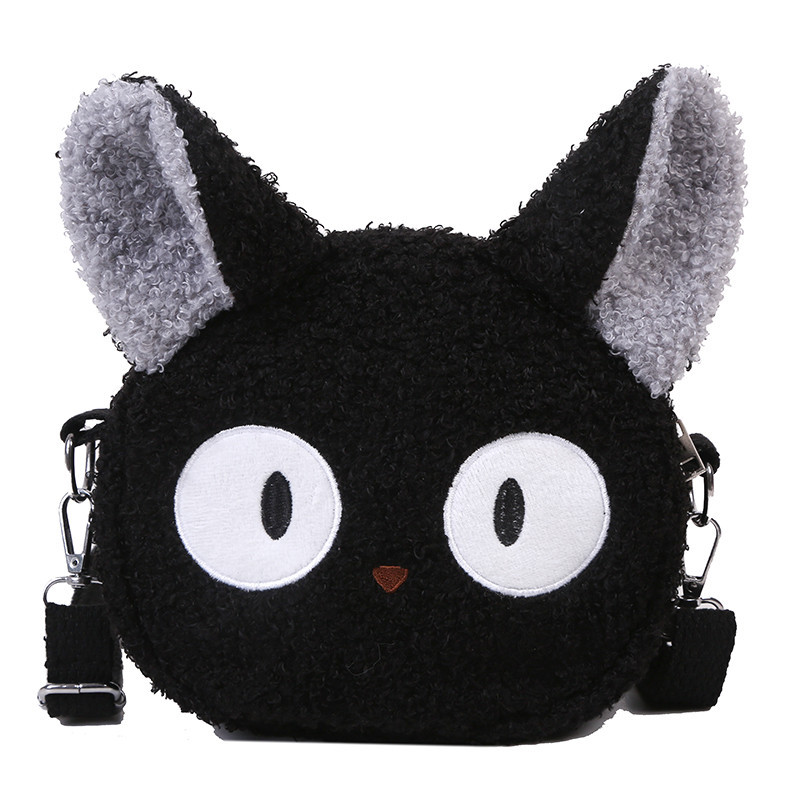 Lambskin small bag for girls 2021 Autumn/Winter New trendy student plush single-shoulder bag Cartoon cute girl crossbody bag Item Picture