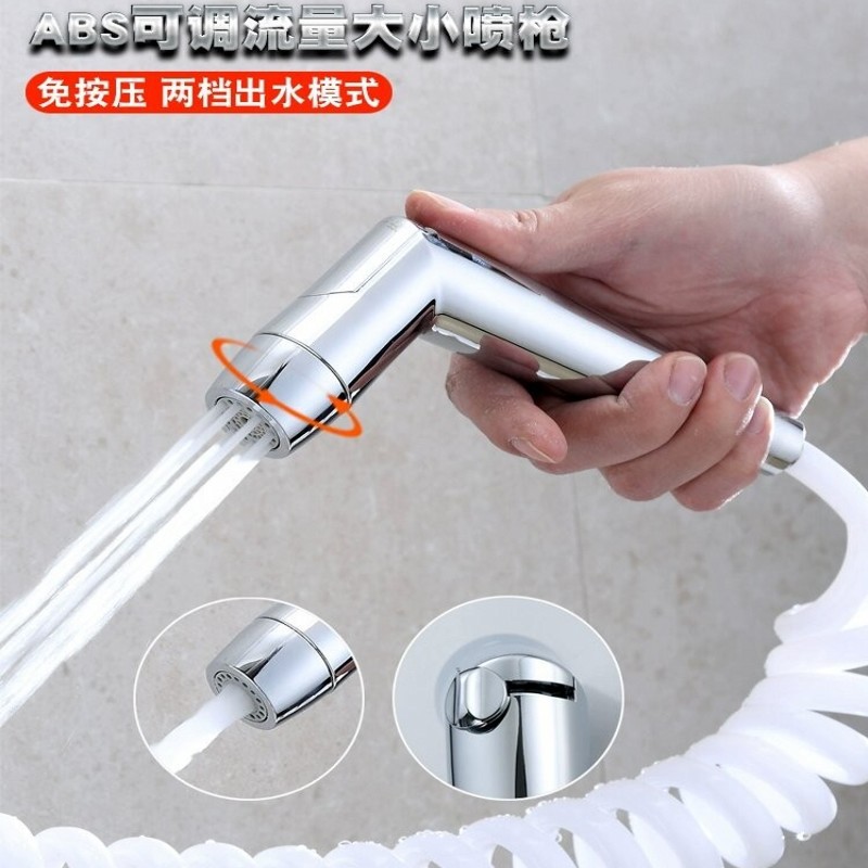 Cross-border toilet companion set, US standard 304 stainless steel bidet set, universal two-speed chrome-plated toilet spray gun Application Scenario