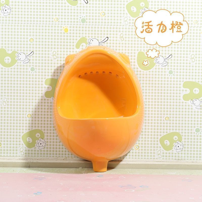 Kindergarten color ceramic children's urinal, hanging toilet bowl, urinal bowl, special for children's urine bag project, free shipping Item Picture