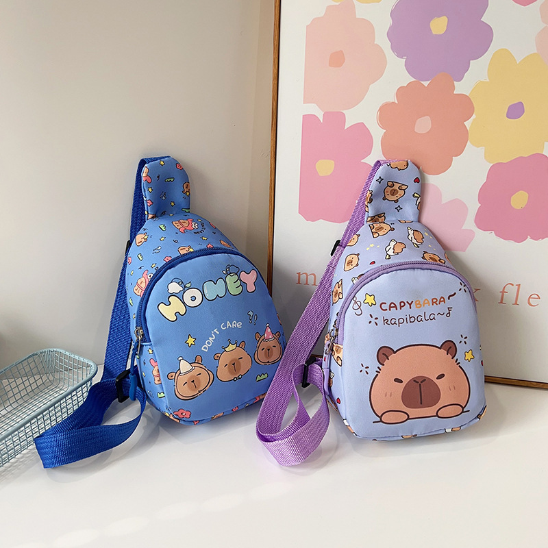 New cartoon and cute printed baby chest bag for children's bags in autumn and winter, fashionable and super lightweight coin purse for girls' outings Specification drawing