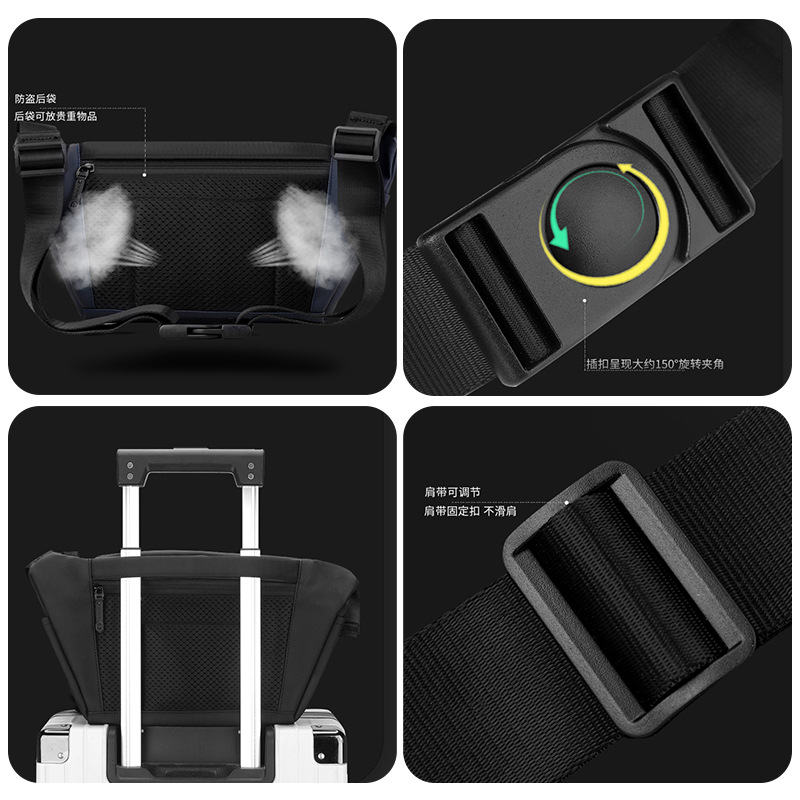 WEPOWER's new crossbody bag is a trendy men's single-shoulder bag, a high-end and fashionable waist bag, and a daily commuting crossbody bag Application Scenario