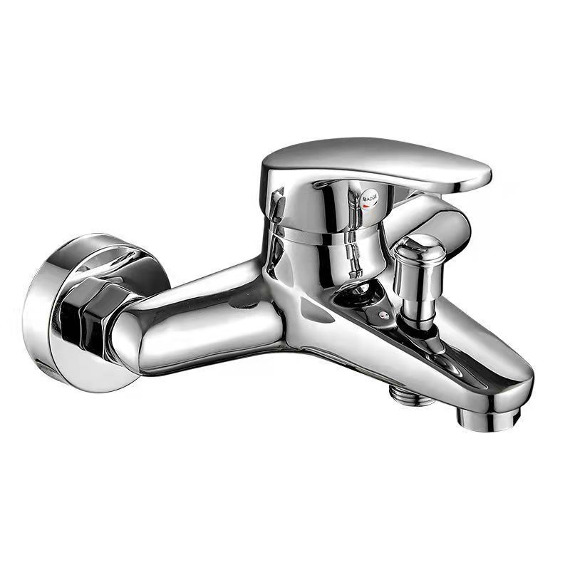 Shower faucet, hot and cold water mixing valve, bathroom concealed three-in-one bathtub, faucet and shower head set Item Picture