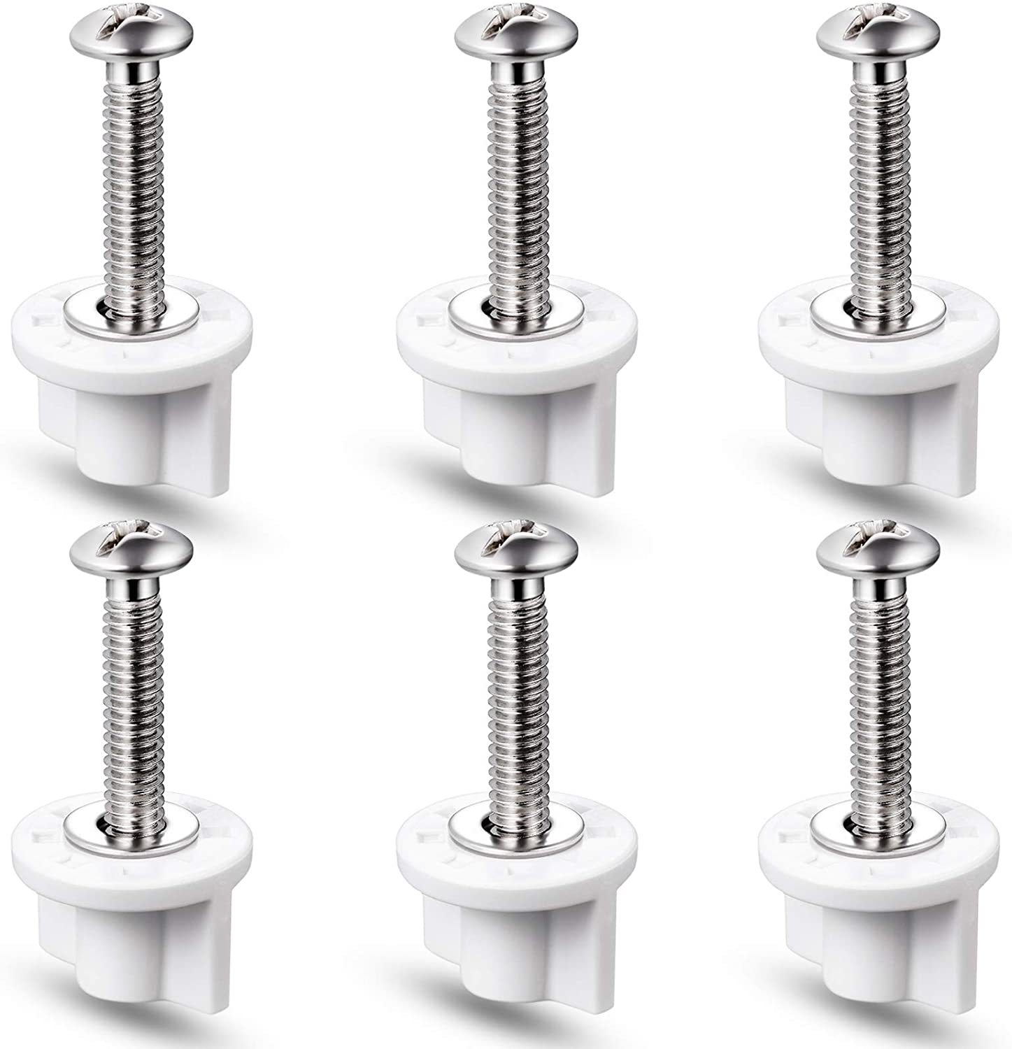 Loosen the screws of the toilet seat cover, install the top nut, screw, hinge bolt of the toilet seat fixing device, 304 Specification drawing