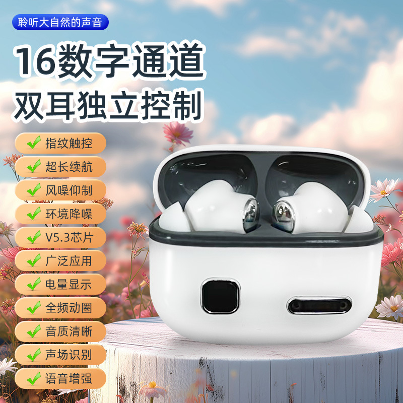 Cross-border hearing aid Bluetooth headphones, mild to moderate deafness behind-the-ear sound collector noise-reducing hearing aid headphones, Bluetooth hearing aid Specification drawing