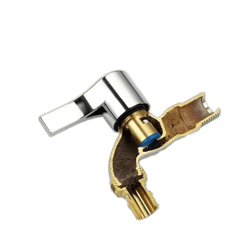 All-copper washing machine faucet thickened explosion-proof 4 minutes multi-purpose single-cooling stainless steel washing machine mop sink quick-opening Item Picture