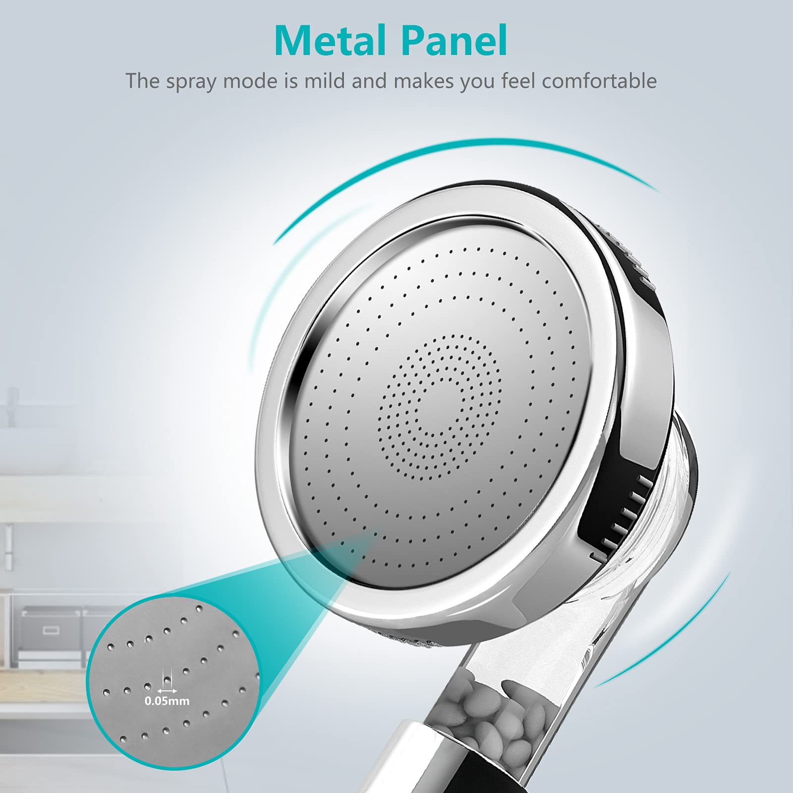 Negative ion showerhead Tomalin shower head pressurized water-saving large size handheld pressurized shower head bathroom set Application Scenario
