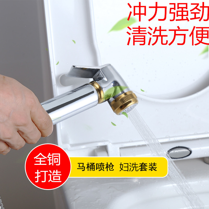 All-copper toilet spray gun, faucet, feminine wash nozzle, bathroom water gun, toilet flushing device, companion, high-pressure pressurization Specification drawing