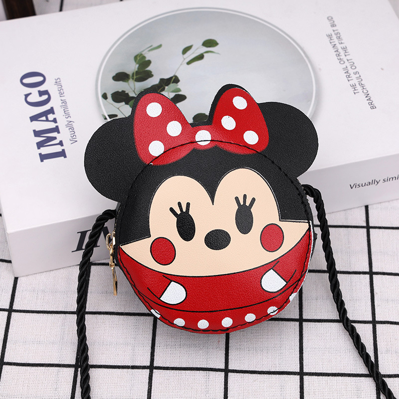 2024 New Children's bag, cute cartoon color contrast, unisex PU single-shoulder crossbody accessory, coin purse and schoolbag details Picture