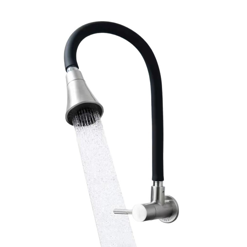 304 stainless steel single-cooling universal faucet, kitchen sink, vegetable basin, sink, balcony splash-proof faucet Item Picture