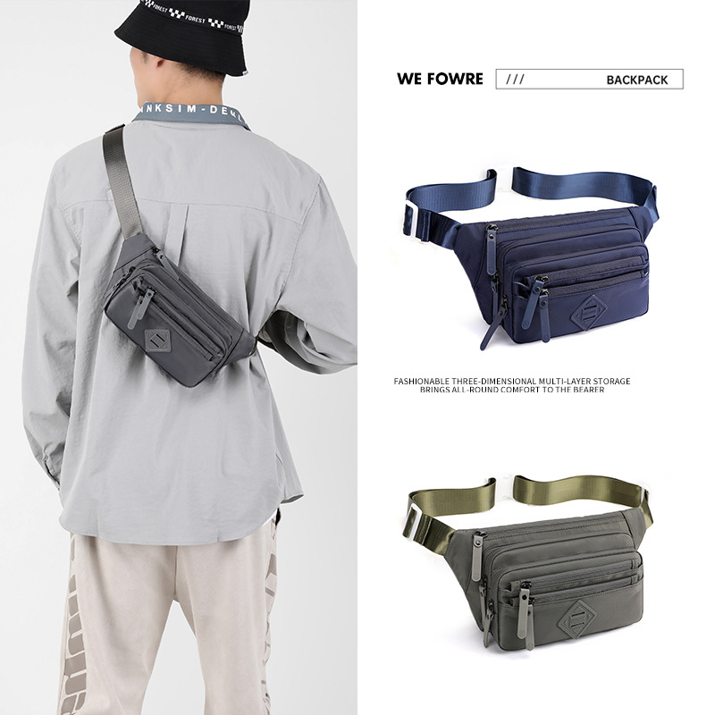 New multi-purpose waist bag crossbody single-shoulder bag for outdoor casual wear, waterproof, fashionable and versatile, unisex chest bag full figure