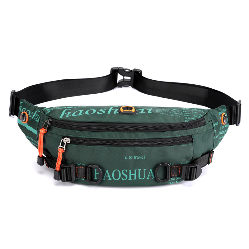 Cross-border exclusive new outdoor men's waist bag, street fashion chest bag, crossbody bag, sports and running close-fitting waist bag Item Picture