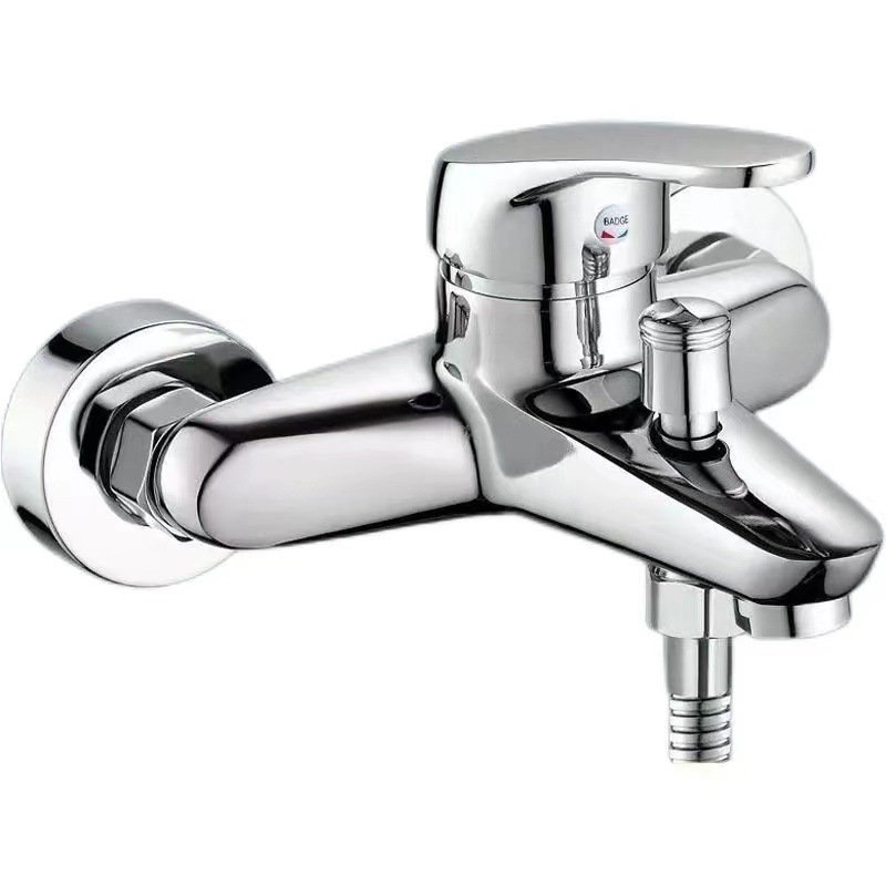 All-copper shower faucet, bathtub faucet, bathroom concealed three-way switch, cold and hot water faucet, mixing valve Item Picture