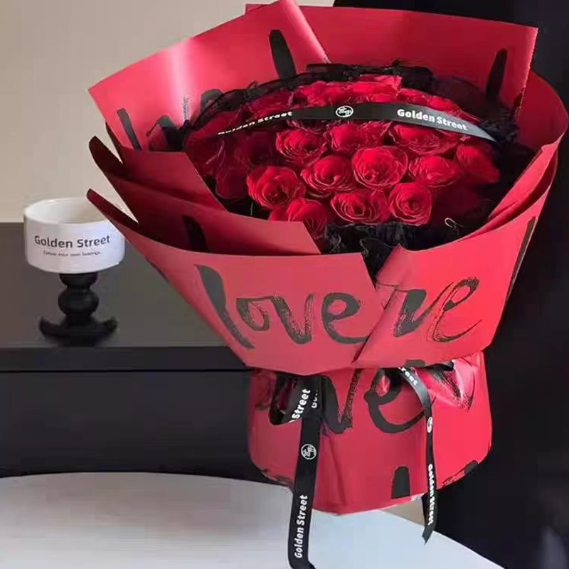 Yuyin Paper LOVE Flower Bouquet Wrapping Paper Waterproof Ouya Paper Wholesale diy Flower Shop bouquet wrapping paper Specification image